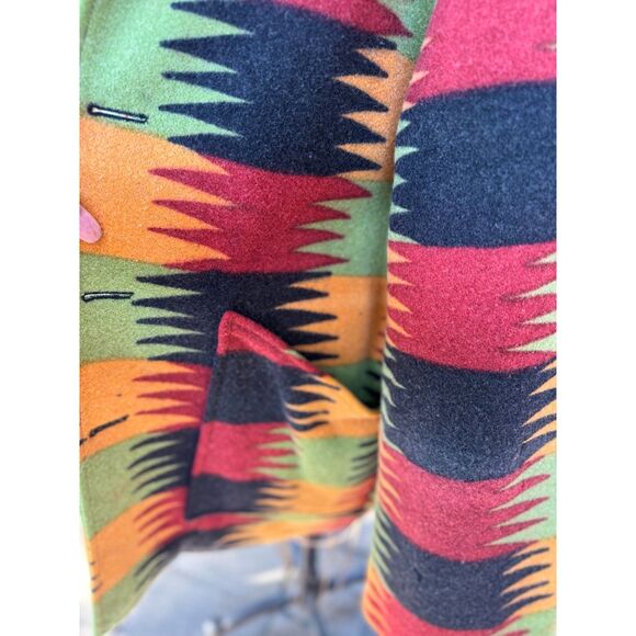 VTG Seppe SW Aztec Wool Button Down Coat Jacket Size 3 = XL Made in the USA - Picture 10 of 15